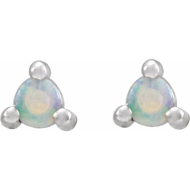 14K Yellow Or White Or Rose Gold Round Friction Backs Polished Natural Diamond Rose-Cut 3-Prong Earrings