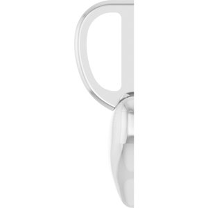 14K White Gold Puffed Heart Charm Pendant