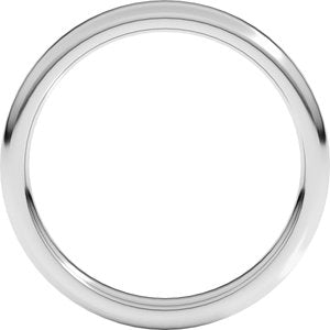 10K White Gold Flat Comfort Fit With Round Edge Band
