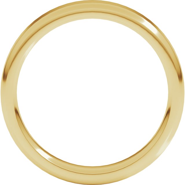 10K Yellow Gold Standard Flat Comfort Fit With Round Edge Band