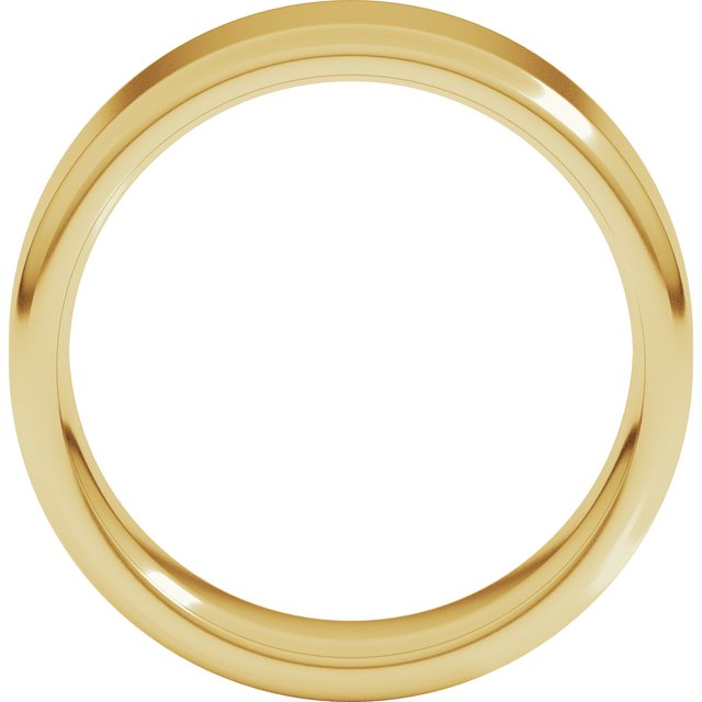 10K Yellow Gold Standard Flat Comfort Fit With Round Edge Band