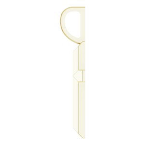 18K Yellow Gold-Plated Sterling Silver 18 X 9 Mm Polished Knife Edge Cross Pendant