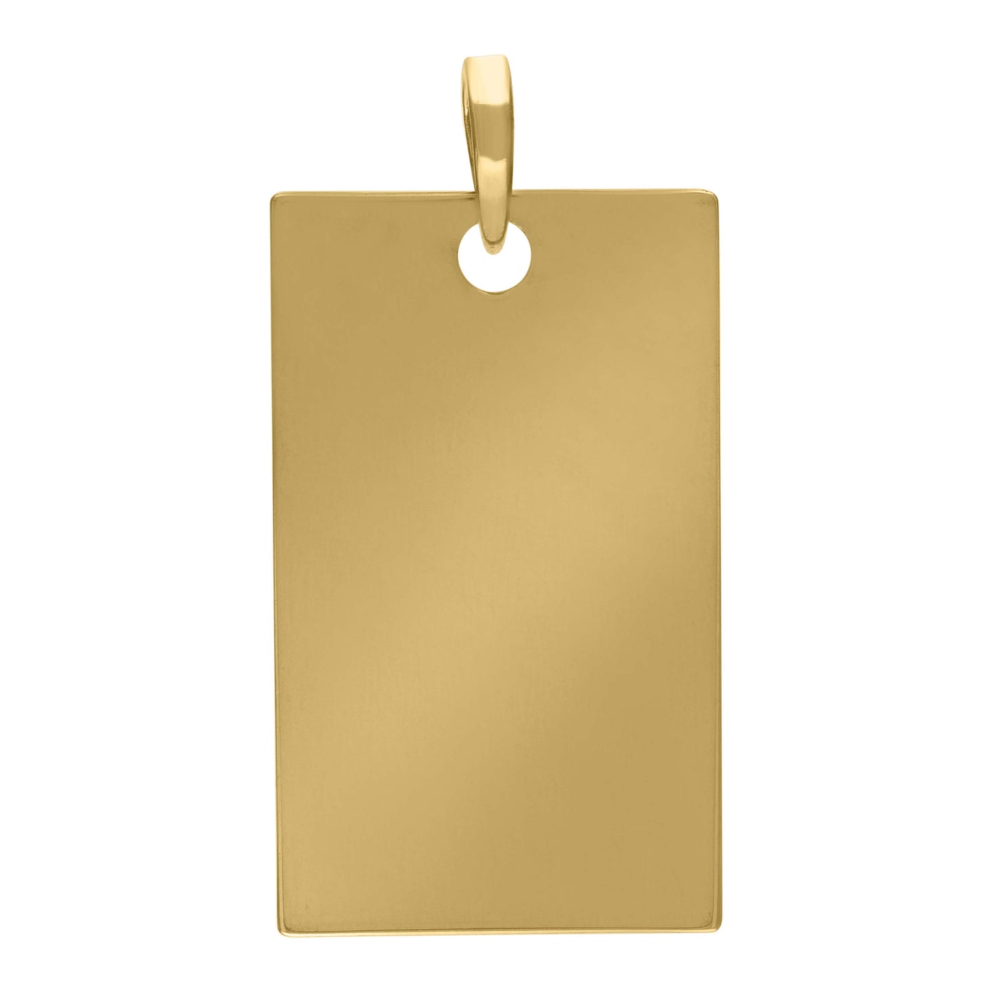 Sterling Silver Mens Dog Tag Engraveable Charm Pendant