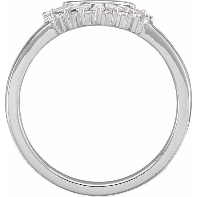 14K Yellow Or White Or Rose Gold Tapered Baguette 2.6 X 1.3 X 1.1 Mm Polished 1/4 Ctw Natural Diamond Contour Band, Size 7
