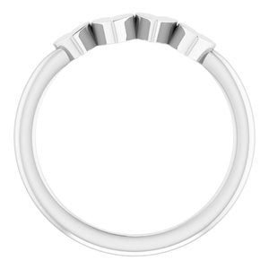 Sterling Silver 4-Heart Family Engravable Ring Size 7