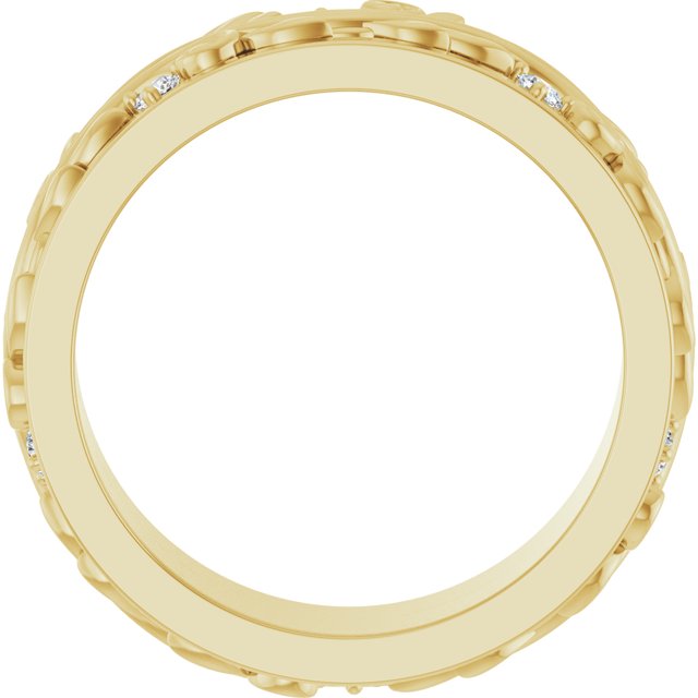 14K Yellow Or White Gold Round 1.8 Mm Si2-Si3, G-H Polished 1/4 Ctw Natural Diamond Band, Size 7