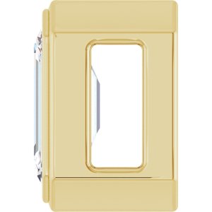 14K Yellow Gold Emerald 4 X 3Mm Gh Si1-Si2 1/4 Ct Lab-Grown Diamond Solitaire Bezel-Set Pendant Slide