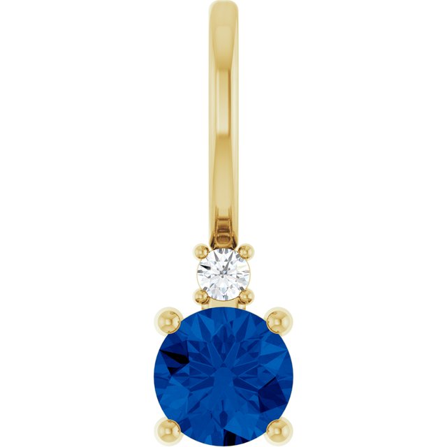 14K Yellow Or White Gold Round 4Mm I1, G-H Polished .015 Ct Natural Diamond Charm/Pendant