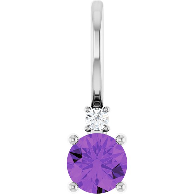 14K Yellow Or White Or Rose Gold Round 4Mm I1, G-H Polished .015 Ct Natural Diamond Charm/Pendant