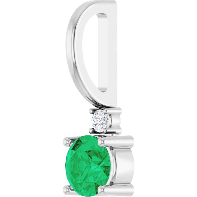 14K Yellow Or White Gold Round 4Mm I1, G-H Polished .015 Ct Natural Diamond Charm/Pendant