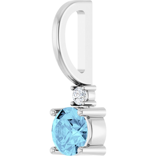 14K Yellow Or White Or Rose Gold Round 4Mm I1, G-H Polished .015 Ct Natural Diamond Charm/Pendant