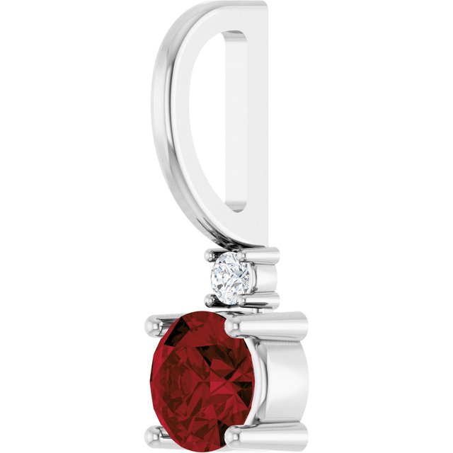 14K Yellow Or White Or Rose Gold Round 4Mm I1, G-H Polished .015 Ct Natural Diamond Charm/Pendant
