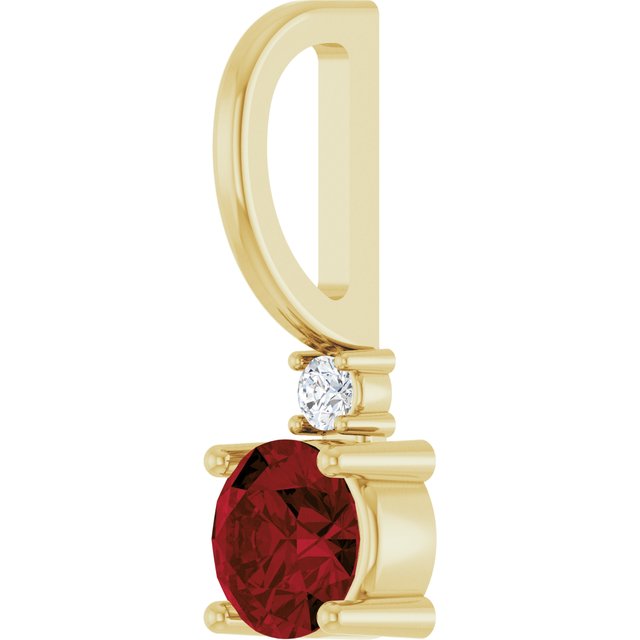 14K Yellow Or White Or Rose Gold Round 4Mm I1, G-H Polished .015 Ct Natural Diamond Charm/Pendant