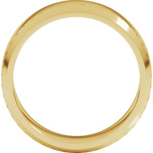 18K Yellow Gold 7 Mm Lightweight Beveled Edge Light Band Size 9