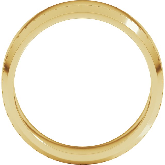 14K Yellow Or White Gold Or Platinum Standard Lightweight Beveled Edge Light Band