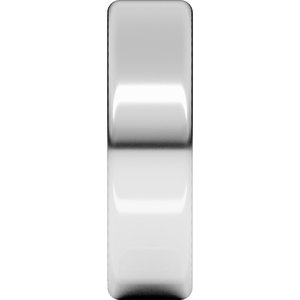 Platinum Round-Edge Comfort-Fit Flat Band