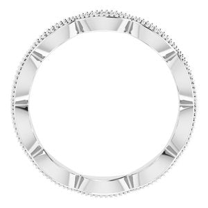 Platinum Round G-H Si2-Si3 1/5 Ctw Natural Diamond Eternity Band Size 5