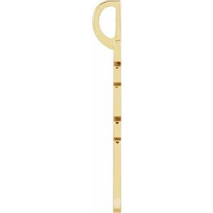 14K Yellow Gold Vertical "Wwjd" Charm Pendant