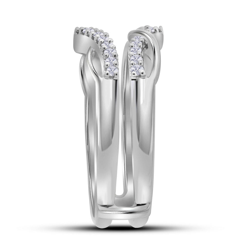 10K Yellow Or White Gold Womens Round Diamond Solitaire Enhancer Wedding Band 1/4 Cttw, Womens Size: 5-10