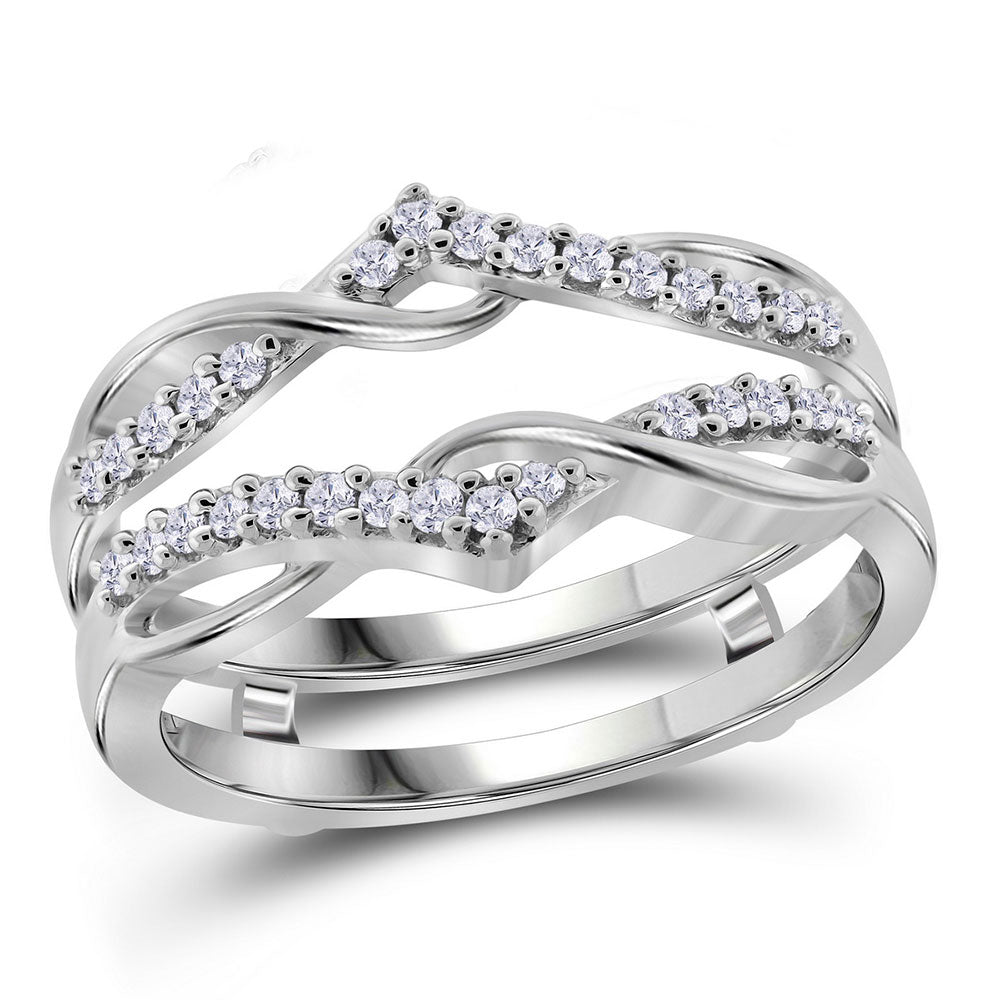 10K Yellow Or White Gold Womens Round Diamond Solitaire Enhancer Wedding Band 1/4 Cttw, Womens Size: 5-10