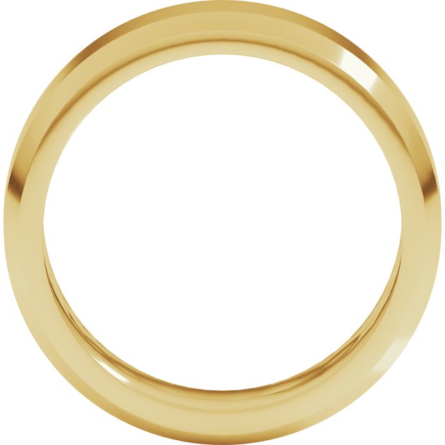 14K Yellow Or White Gold Or Sterling Silver Or Platinum Standard Beveled Edge Flat Band