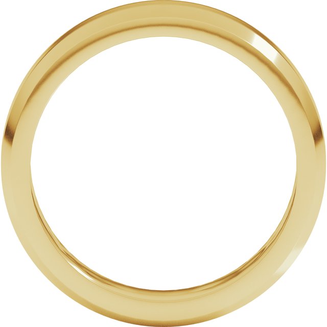 14K Yellow Or White Gold Or Sterling Silver Or Platinum Standard Beveled Edge Flat Band