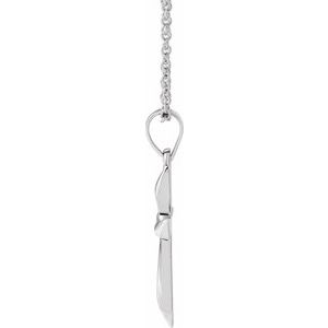 Sterling Silver 18.5 X 13 Mm Polished Cross Pendant