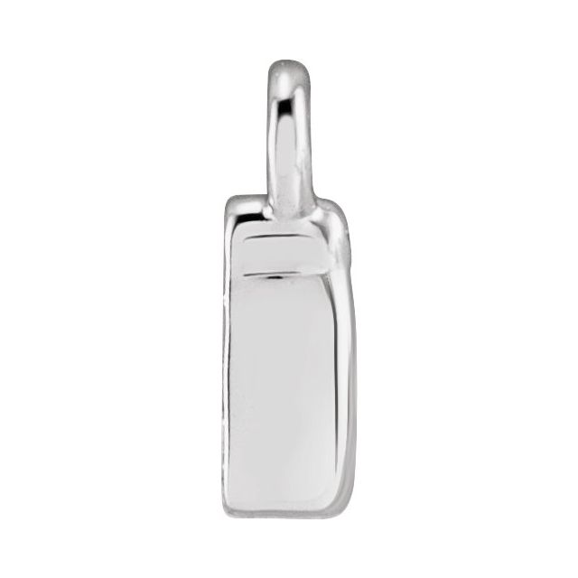14K Yellow Or White Or Rose Gold Round .75 Mm I1, H+ Polished Natural Diamond Lowercase Initial Dangle