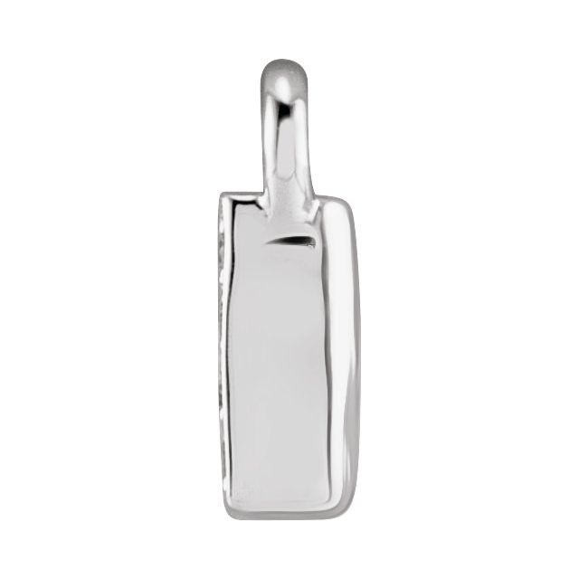 14K Yellow Or White Or Rose Gold Round .75 Mm I1, H+ Polished Natural Diamond Lowercase Initial Dangle