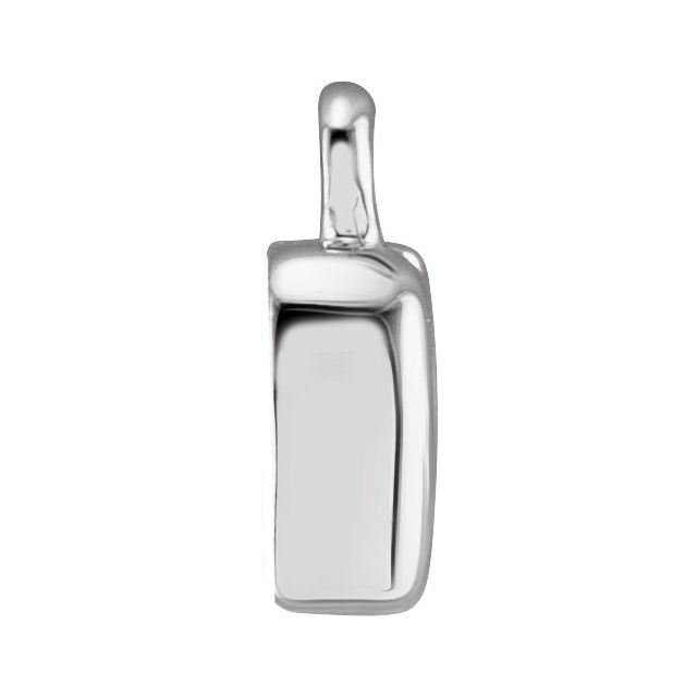 14K Yellow Or White Or Rose Gold Round .75 Mm I1, H+ Polished Natural Diamond Lowercase Initial Dangle