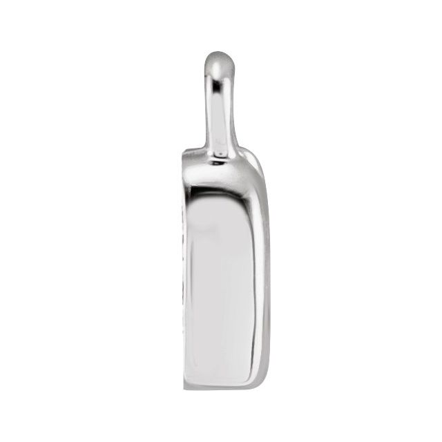 14K Yellow Or White Or Rose Gold Round .75 Mm I1, H+ Polished Natural Diamond Lowercase Initial Dangle