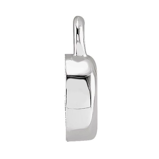 14K Yellow Or White Or Rose Gold Round .75 Mm I1, H+ Polished Natural Diamond Lowercase Initial Dangle