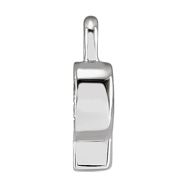 14K Yellow Or White Or Rose Gold Round .75 Mm I1, H+ Polished Natural Diamond Lowercase Initial Dangle