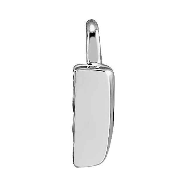 14K Yellow Or White Or Rose Gold Round .75 Mm I1, H+ Polished Natural Diamond Lowercase Initial Dangle