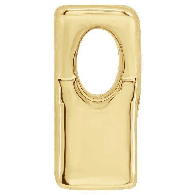 14K Yellow Gold 6.5 X 3.3 Mm Polished Initial K Slide Pendant