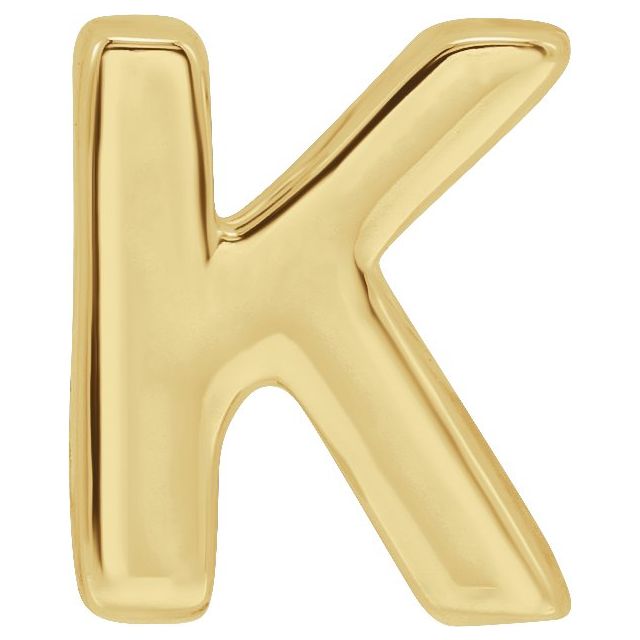 14K Yellow Gold 6.5 X 3.3 Mm Polished Initial K Slide Pendant