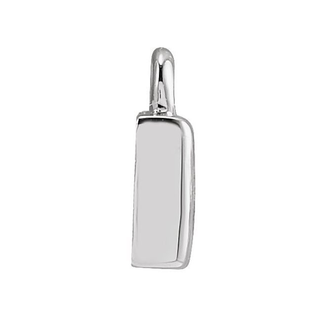 14K Yellow Or White Or Rose Gold Round .75 Mm I1, H+ Polished Natural Diamond Lowercase Initial Dangle