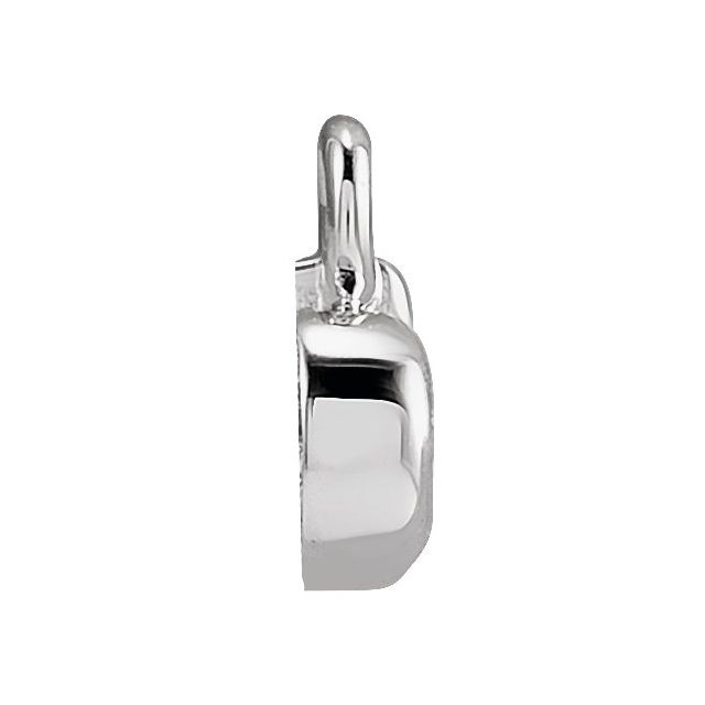 14K Yellow Or White Or Rose Gold Round .75 Mm I1, H+ Polished Natural Diamond Lowercase Initial Dangle
