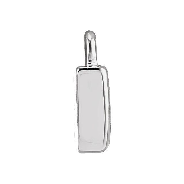 14K Yellow Or White Or Rose Gold Round .75 Mm I1, H+ Polished Natural Diamond Lowercase Initial Dangle