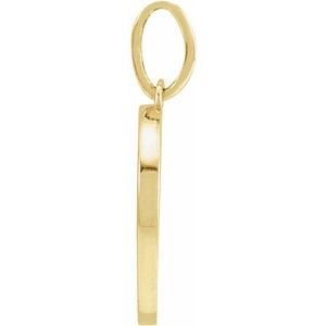 14K Yellow Gold 11.23 X 10 Mm Polished Sun Disc Pendant