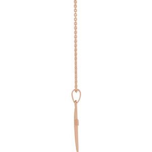 14K Yellow Or White Or Rose Gold 18 In Polished Cross Necklace