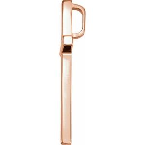 14K Rose Gold 17.4 X 11.1 Mm Polished Cross Pendant