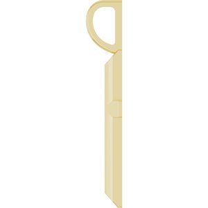 18K Yellow Gold-Plated Sterling Silver 20 X 11 Mm Polished Knife Edge Cross Pendant
