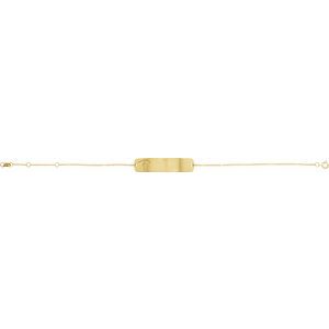 18K Yellow Gold-Plated Sterling Silver Engravable Medical Identification 6 1/2-7 1/2" Bracelet