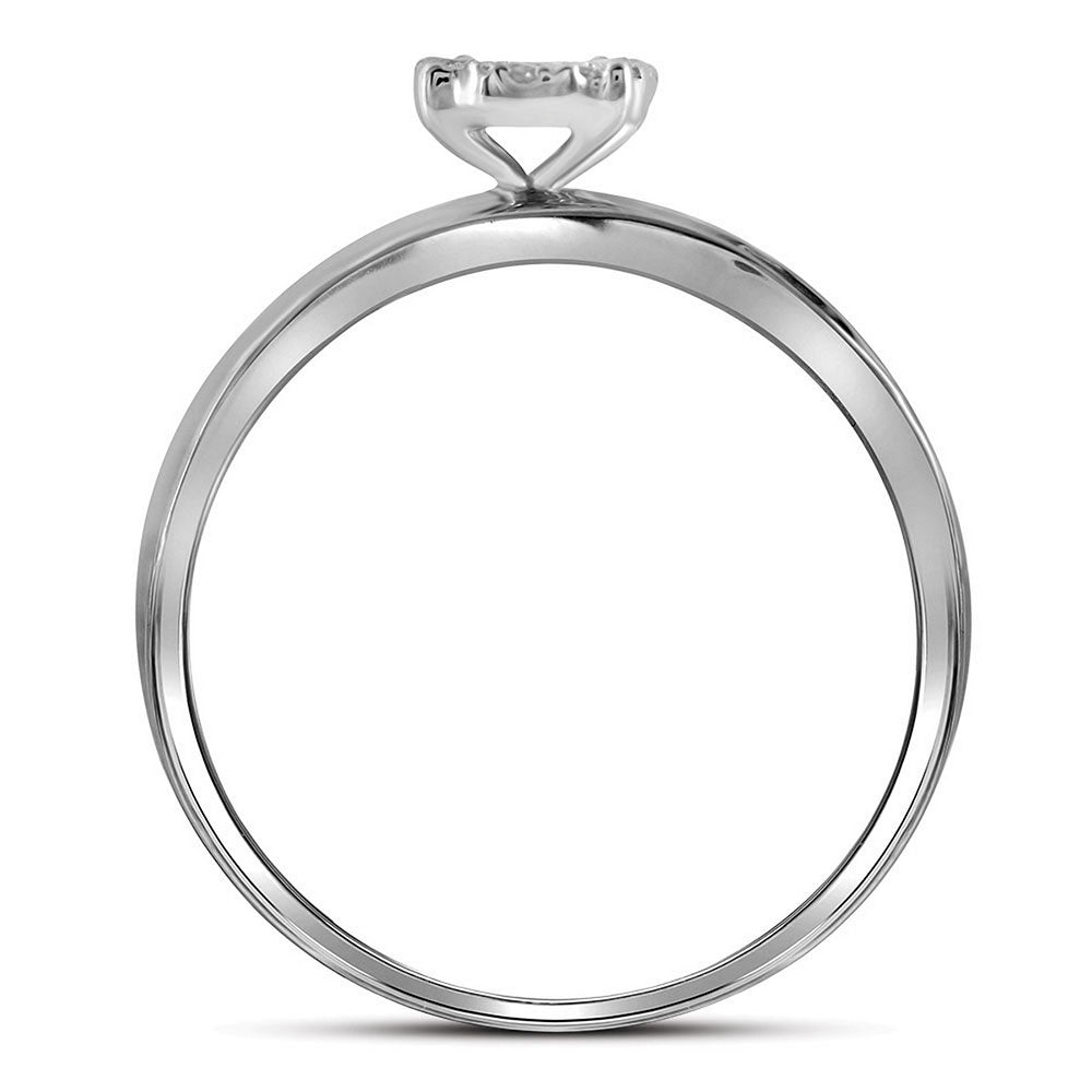 10K Yellow Or White Gold Round Diamond Mens Womens Trio Matching Halo Wedding Bridal Ring Set 1/5 Cttw, Womens Size: 5-10, Mens Size: 7-13