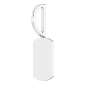 Sterling Silver 17.63 X 6 Mm Polished Mini Engravable Dog Tag Pendant