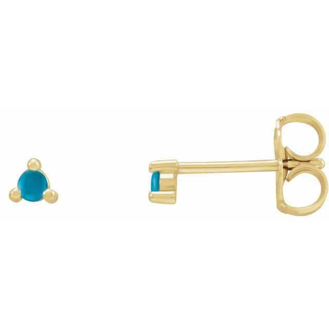 14K Yellow Or White Or Rose Gold Round Friction Backs Polished Natural Diamond Rose-Cut 3-Prong Earrings