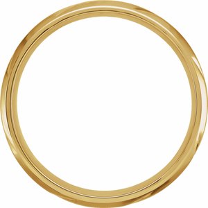 14K Yellow Gold 6 Mm Polished Diagonal Design Band Size 10