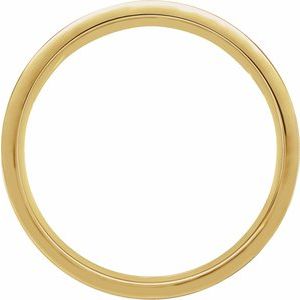14K Yellow Gold 6 Mm Polished Grooved Band Size 10