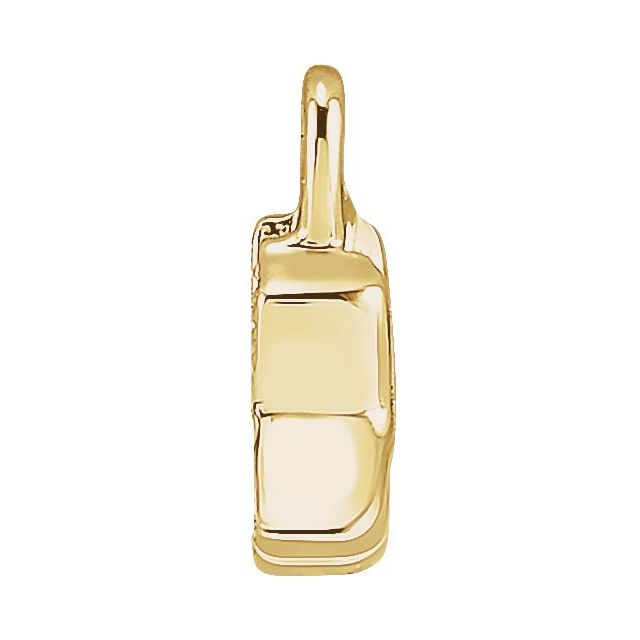 14K Yellow Or White Or Rose Gold Round .75 Mm I1, H+ Polished Natural Diamond Lowercase Initial Dangle
